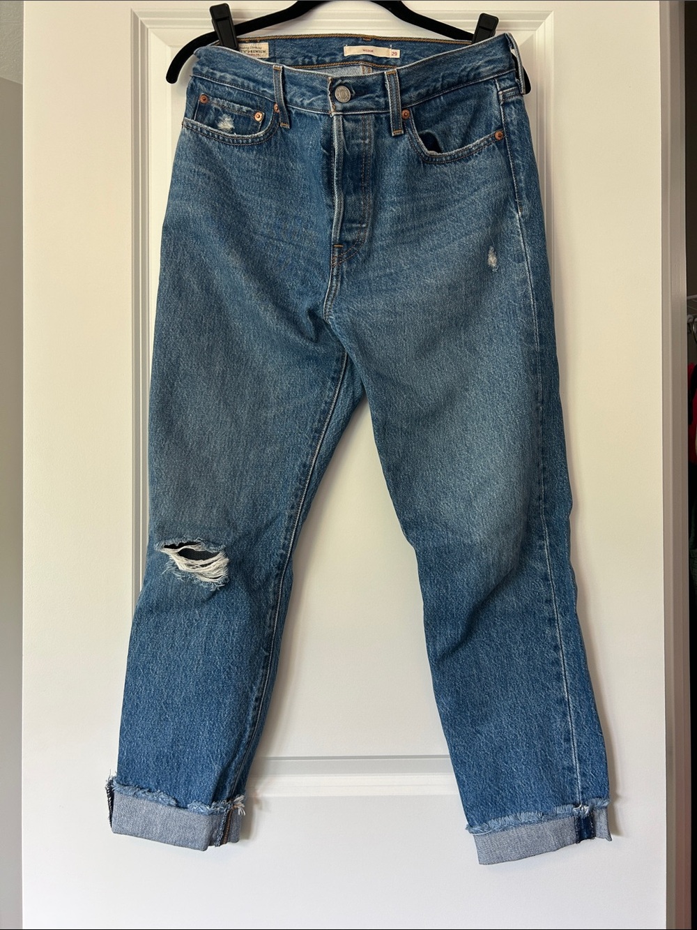 Levi's Distressed Blue Denim Jeans